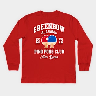 Greenbow Alabama Ping Pong Club Kids Long Sleeve T-Shirt